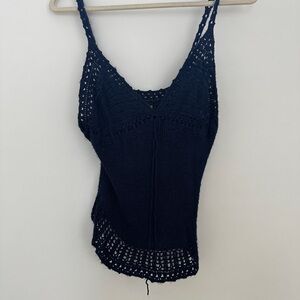 Vintage Ralph Lauren Rugby silk/linen knit tank top, women’s size S